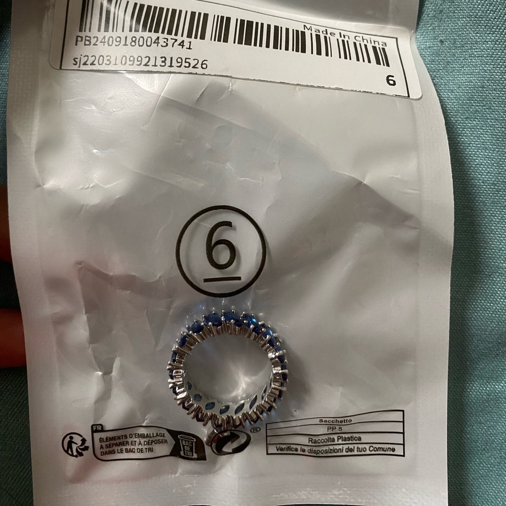 Blue ring size 6